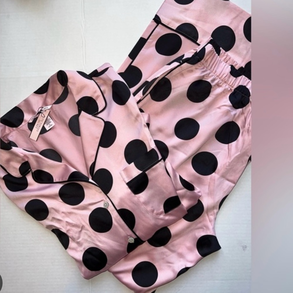 Pink and Black Polka Dot Pajamas
